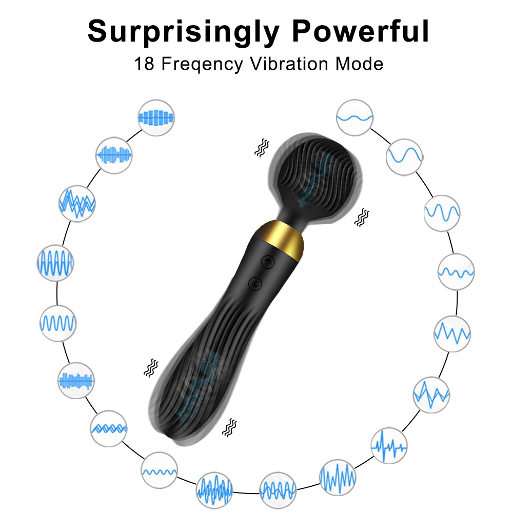 18 Speeds Powerful Dildo Vibrator AV Magic Wand G-Spot Massager Sex Toys for Women Couples Clitoris Stimulate Goods for Adults 18 Speeds Powerful Dildo Vibrator AV Magic Wand G-Spot Massager Sex Toys for Women Couples Clitoris Stimulate Goods for Adults