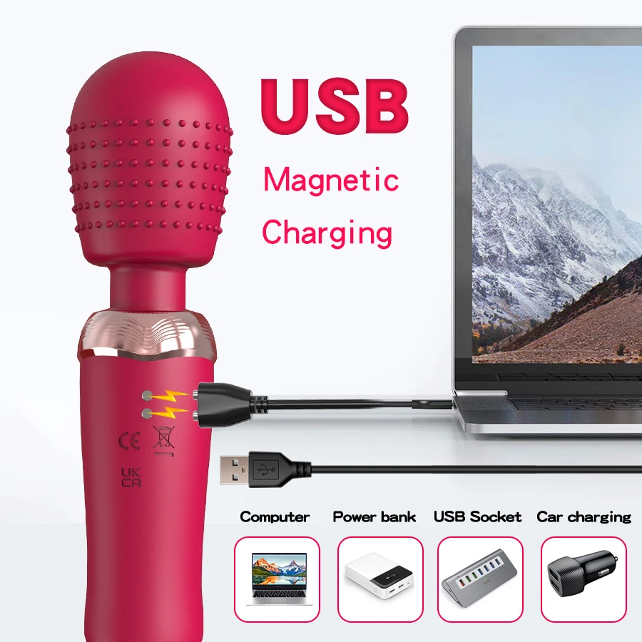 Powerful Thrusting Dildos Vibrator Three motors silicone Telescopic plus vibration large size Wand Massager Sex Toy For Couple