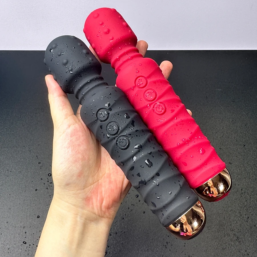Powerful Thrusting Dildos Vibrator Three motors silicone Telescopic plus vibration large size Wand Massager Sex Toy For Couple