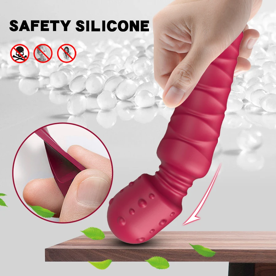 Powerful Thrusting Dildos Vibrator Three motors silicone Telescopic plus vibration large size Wand Massager Sex Toy For Couple