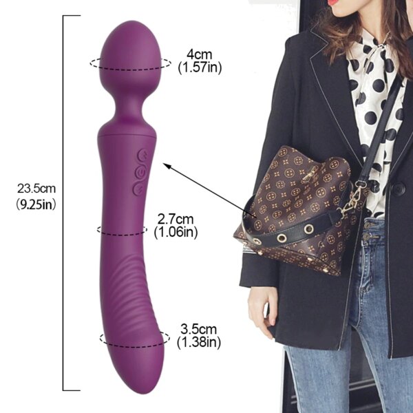 Powerful Dildos Vibrator Dual Motor Wand G-Spot AV Massager Sex Toy For Woman Clitoris Stimulator For Adults Masturbator
