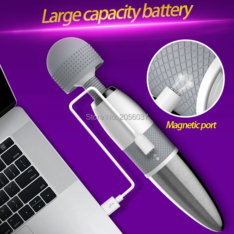 Leten Huge Head Vibrator for Female Masturbation Orgasm, AV Magic Wand Massager Nipple Clitoris Stimulator Sex Toys for Woman