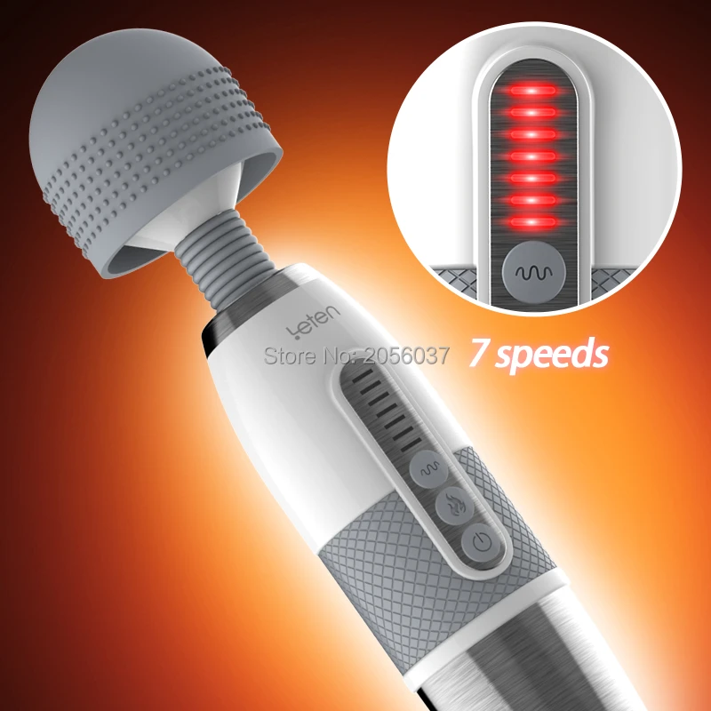 Leten Huge Head Vibrator for Female Masturbation Orgasm, AV Magic Wand Massager Nipple Clitoris Stimulator Sex Toys for Woman