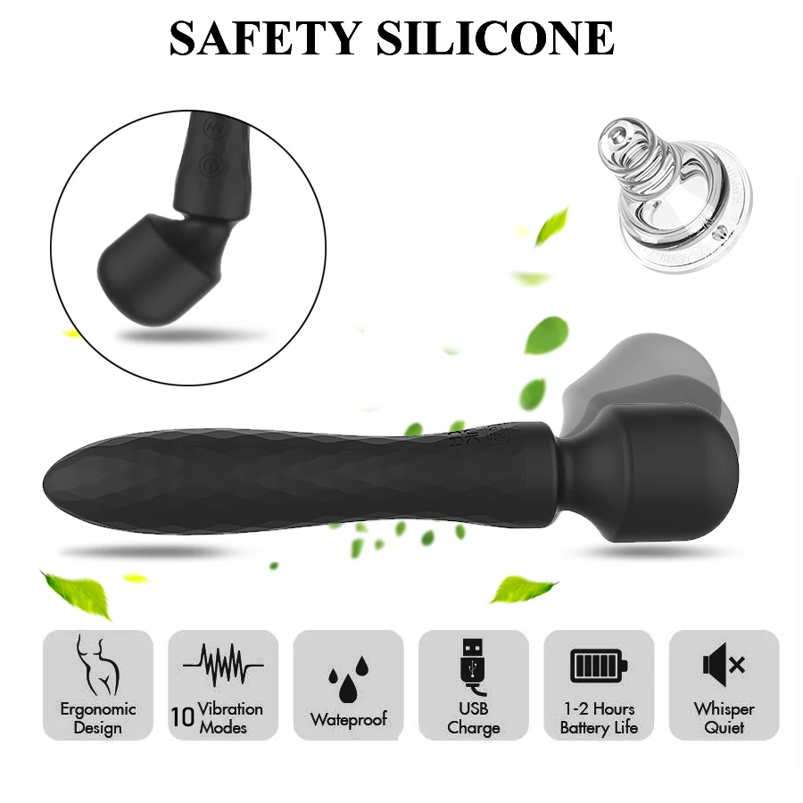 Powerful Dual Motor Vibrator for Woman AV Magic Wand G Spot Massage clitoris Stimulation, 10 Vibration Modes Adult Sex Toys Powerful Dual Motor Vibrator for Woman AV Magic Wand G Spot Massage clitoris Stimulation, 10 Vibration Modes Adult Sex Toys