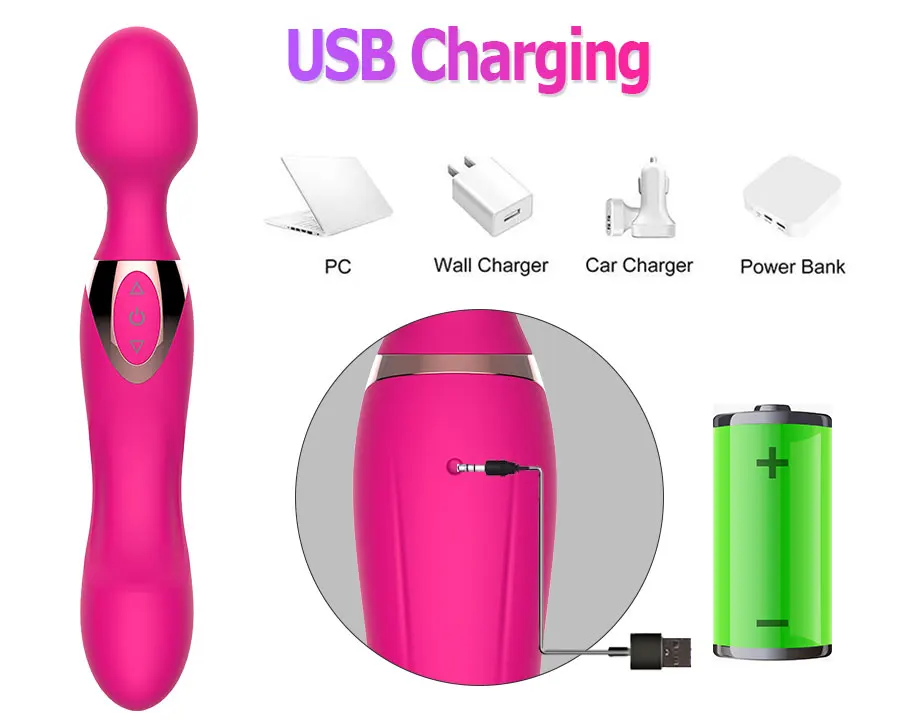 USB Charg10 Speeds Powerful Vibrators for Women Magic Dual Motors Wand Body Massager Female Sex Toys for Women G-Spot Adult Toys USB Charg10 Speeds Powerful Vibrators for Women Magic Dual Motors Wand Body Massager Female Sex Toys for Women G-Spot Adult Toys