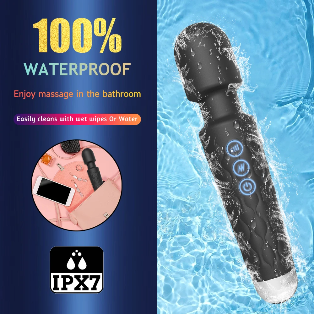 AV Vibrator Wand Sex Toys for Women 20 Powerful Patterns G Spot Clitoris Stimulation Massager Personal Masturbator Erotic Goods