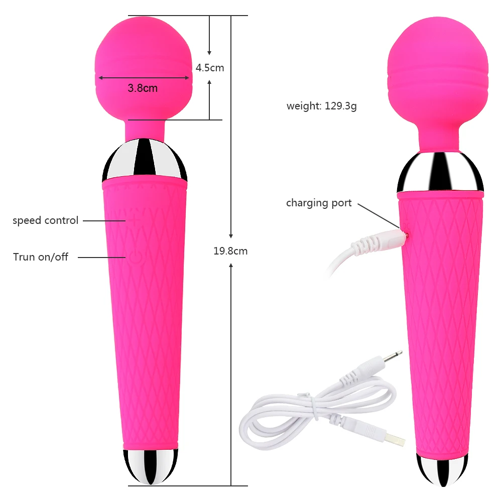 AV Vibrator Wand Sex Toys for Women 20 Powerful Patterns G Spot Clitoris Stimulation Massager Personal Masturbator Erotic Goods