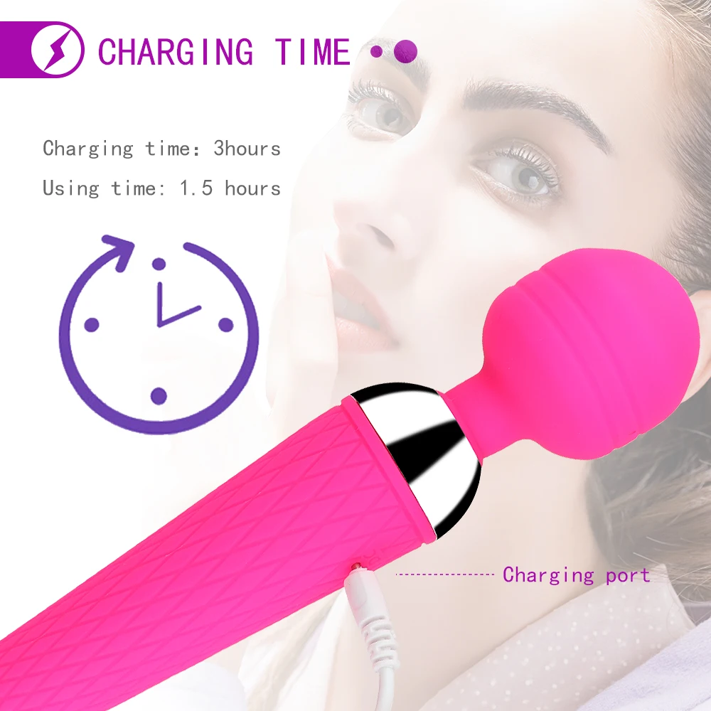 AV Vibrator Wand Sex Toys for Women 20 Powerful Patterns G Spot Clitoris Stimulation Massager Personal Masturbator Erotic Goods