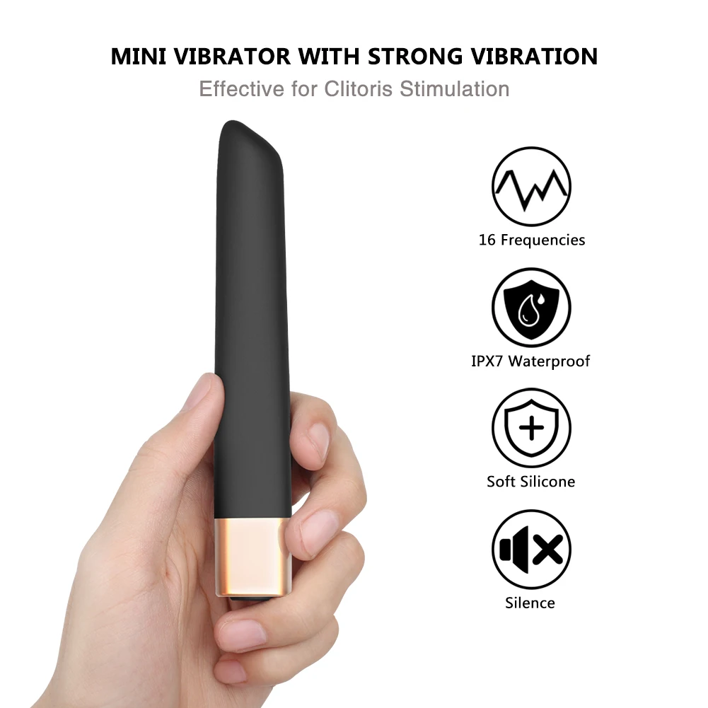 16 Speed Mini Bullet Vibrators For Women USB Finger Vibrador Dildo Sex Toys Shop Clitoris Stimulator Vibrating Lipstick Massager