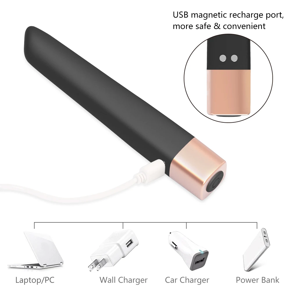 16 Speed Mini Bullet Vibrators For Women USB Finger Vibrador Dildo Sex Toys Shop Clitoris Stimulator Vibrating Lipstick Massager