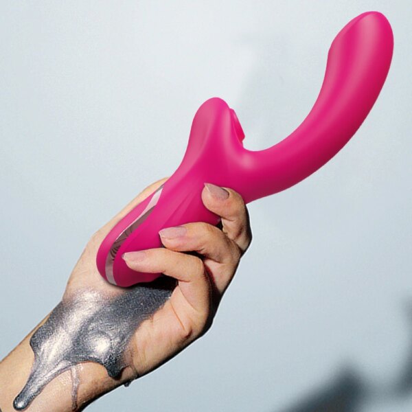 Vibrator for Women 2 In 1 Clitoris Sucking Stimulator G-Spot Powerful Vibro Dildo Wand Female Clit Sucker Adult Goods Sex Toys
