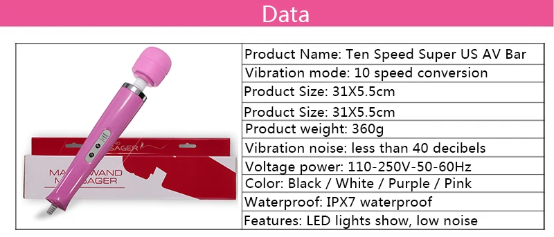 Black Wolf 10 Speed AV Vibrator Powerfull Magic Wand G-spot Stimulation Massager Clit Vibrators Sex Toys for Women Masturbation Black Wolf 10 Speed AV Vibrator Powerfull Magic Wand G-spot Stimulation Massager Clit Vibrators Sex Toys for Women Masturbation