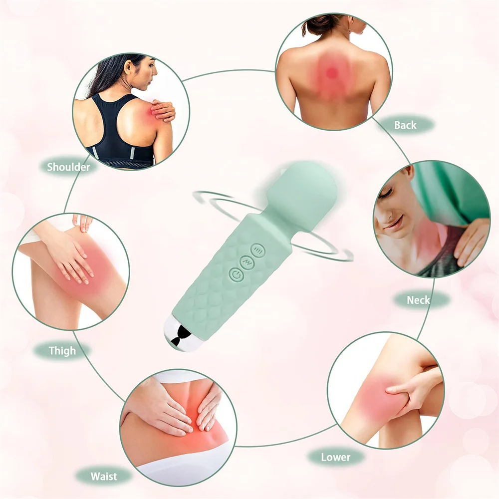 20 Modes Strong Vibration Upgraded Mini Vibrator Usb Charging Handheld Wand Massager G-Spot Clitoris Vibrator Sex Toys for Women