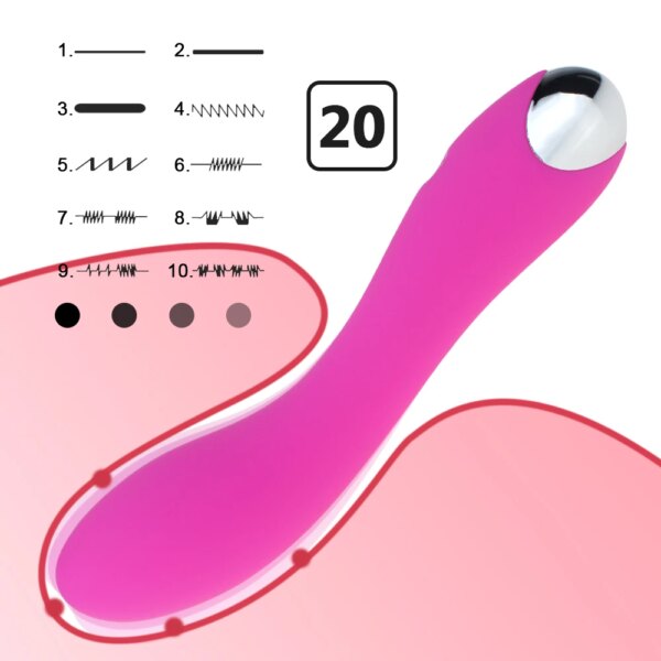 G Spot Vibrator for Women Strong Vibration AV Wand Dildo Vagina Anal Quick Orgasm Stimulator Female Masturbation Adult Sex Toys