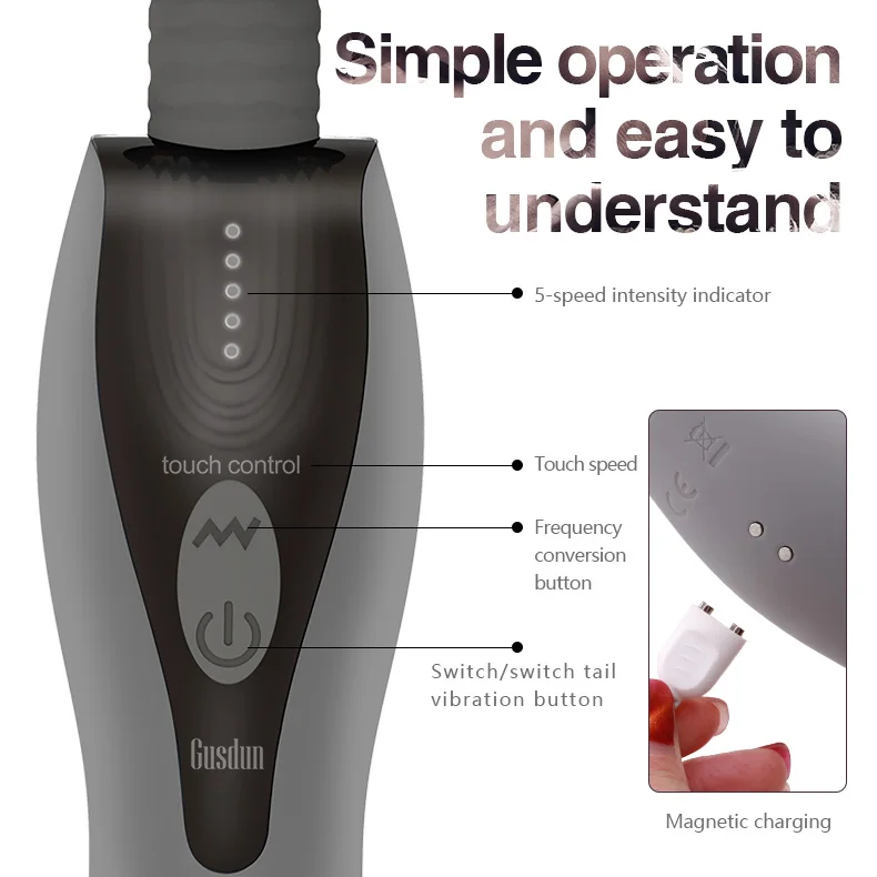 5 Kinds Of Frequency Control Powerful Vibrator Sex Machine Double Motor AV Wand Vaginal Pussy Masturbation Sex Toy For Women
