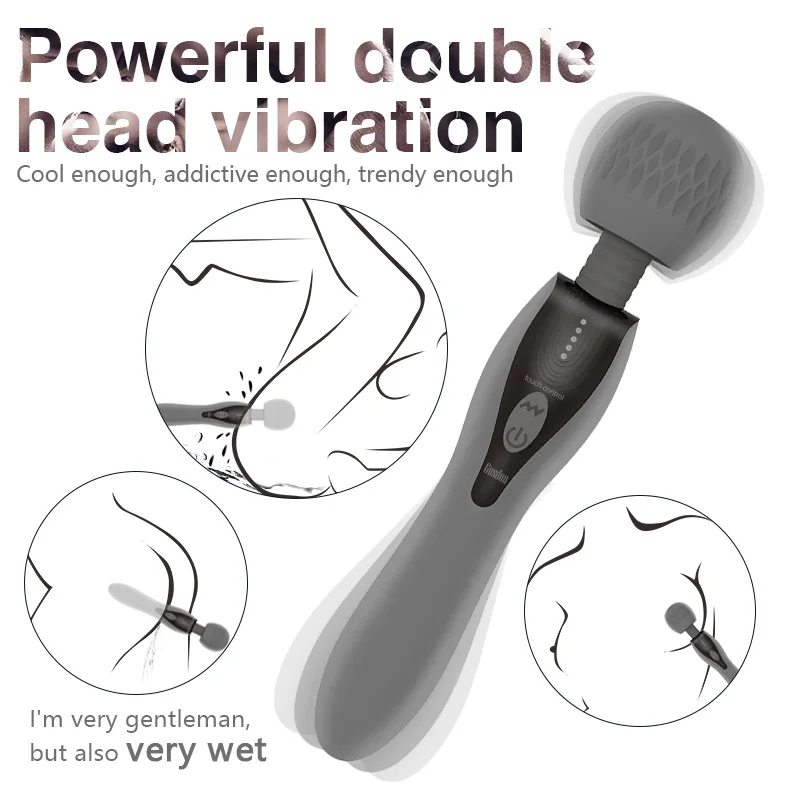 5 Kinds Of Frequency Control Powerful Vibrator Sex Machine Double Motor AV Wand Vaginal Pussy Masturbation Sex Toy For Women