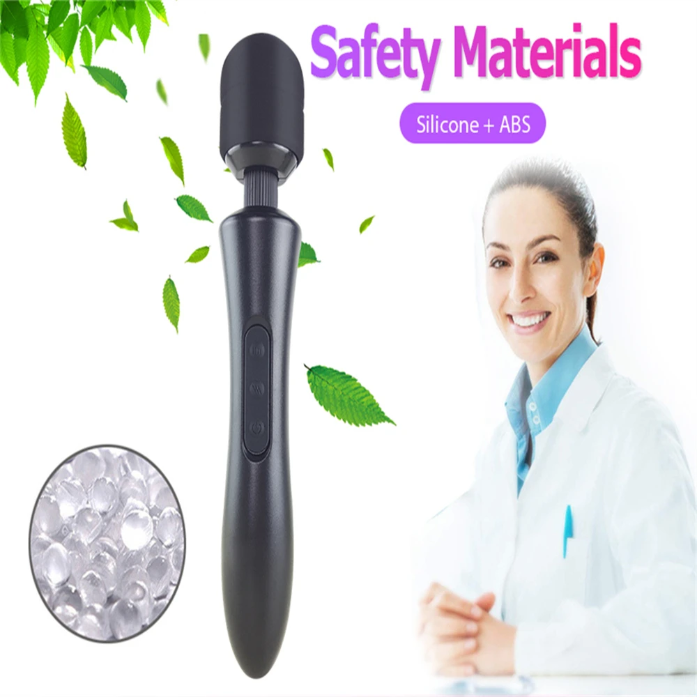 20 Modes Frequency 8 Speeds Body Vibrator Powerful magic wand AV massage sex products USB rechargeable Sex Toys for women ST090