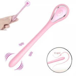10 Speed Mini Slim Vibrator Wand Clitoris Massage Vagina Stimulation Urethral Stick G-Spot Female Masturbator Erotic Sex Toys