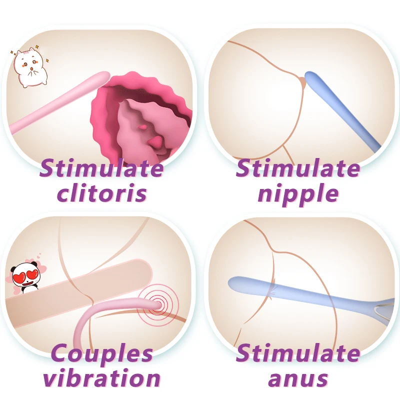 10 Speed Mini Slim Vibrator Wand Clitoris Massage Vagina Stimulation Urethral Stick G-Spot Female Masturbator Erotic Sex Toys