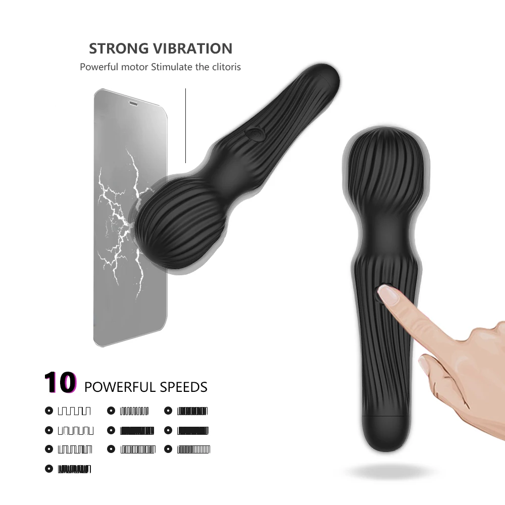 Dildos Vibrator Sex Toys for Women Magic Wand G Spot Pussy Vagina Clitoris Stimulator for Adults 18 USB Rechargeable Waterproof