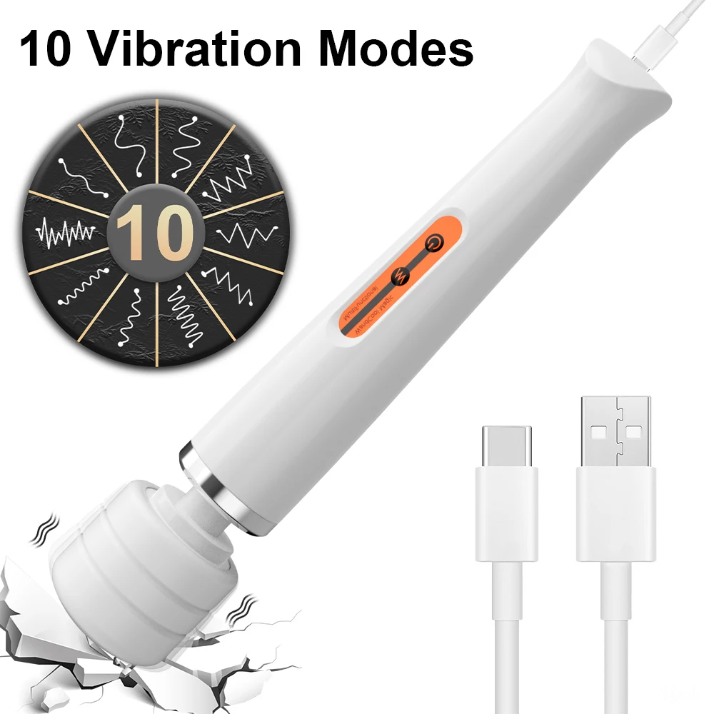 10 Speeds Powerful AV Magic Wand Vibrators for Women G Spot Nipple Massager Clitoral Stimulator Plug-in Power Sex Toy for Adults 10 Speeds Powerful AV Magic Wand Vibrators for Women G Spot Nipple Massager Clitoral Stimulator Plug-in Power Sex Toy for Adults