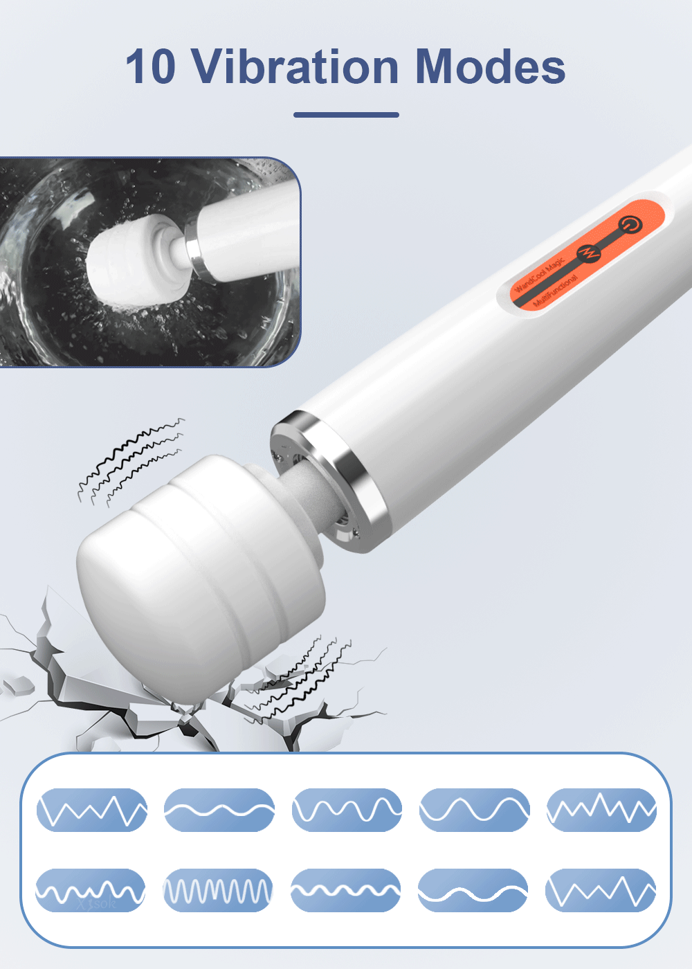10 Speeds Powerful AV Magic Wand Vibrators for Women G Spot Nipple Massager Clitoral Stimulator Plug-in Power Sex Toy for Adults 10 Speeds Powerful AV Magic Wand Vibrators for Women G Spot Nipple Massager Clitoral Stimulator Plug-in Power Sex Toy for Adults