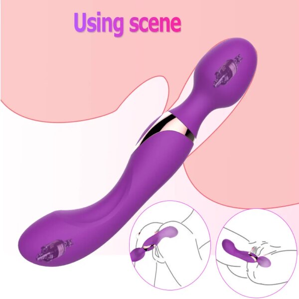 2024 New 10 Speeds Powerful Vibrators for Women,Magic Dual Motors Wand Body Massager Sex Toys for Women G Spot Adult Toys