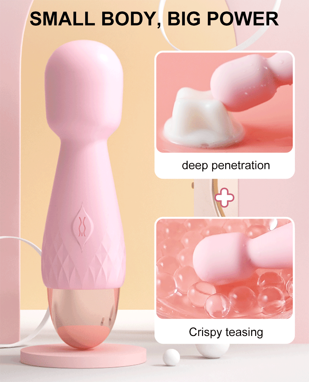 Magic Wand AV Vibrator for Women Wireless Rechargeable Clitoris Stimulator Mini Massager Sex Toys Female for Adult Goods Massage