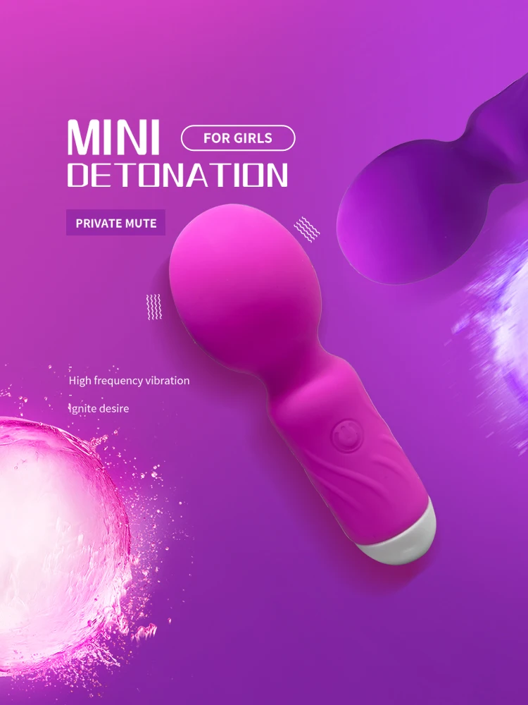 Cute Mini AV Vibrator G-spot Wands Magic Wand Massage Vibration Portable Clitoris Stimulator Vibrators Sex Toys For Women Adult