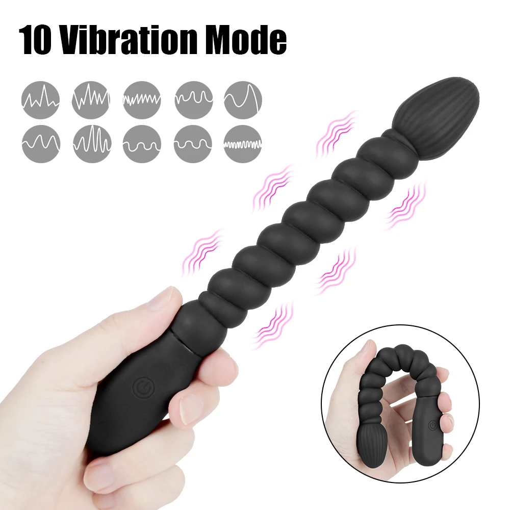 Anal Vibrator Anal Beads Sex Toys For Men Women 10 Speed Dual Motor Vibrators Butt Plug Stimulator Prostate Massage Anal Plug