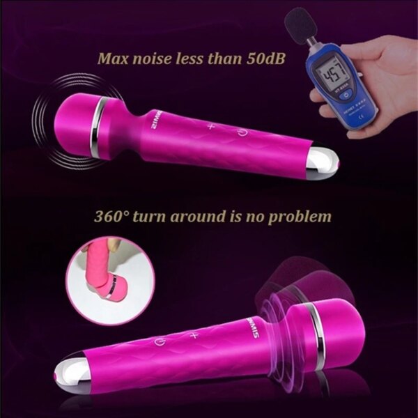 Nalone Powerful Clitoris Vibrator USB Recharge Magic Wand AV Vibrator Massager Sexual Product Erotic Sex Toys for Women Adult 18
