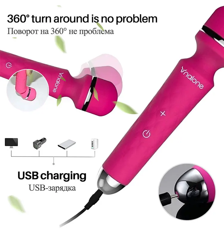 Nalone Powerful Clitoris Vibrator USB Recharge Magic Wand AV Vibrator Massager Sexual Product Erotic Sex Toys for Women Adult 18 Nalone Powerful Clitoris Vibrator USB Recharge Magic Wand AV Vibrator Massager Sexual Product Erotic Sex Toys for Women Adult 18