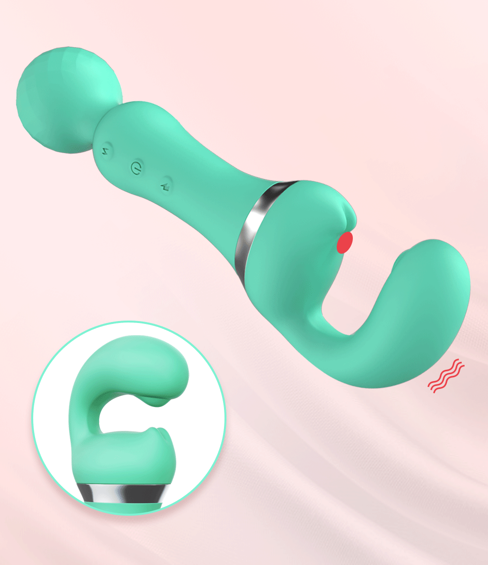 AV Magic Wand Vibrator Adult Toys for Women G-Spot Clitoral Nipple Clitoral Massage Stimulator 2 in 1 AV Vibrator Dildo Sex Shop