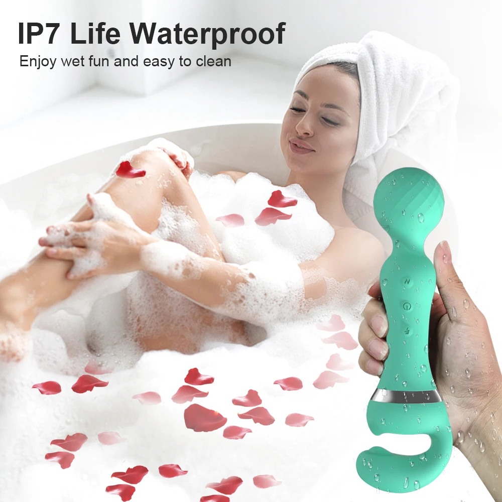 AV Magic Wand Vibrator Adult Toys for Women G-Spot Clitoral Nipple Clitoral Massage Stimulator 2 in 1 AV Vibrator Dildo Sex Shop