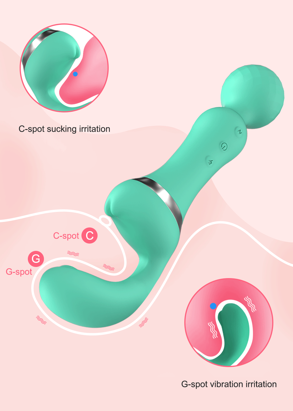 AV Magic Wand Vibrator Adult Toys for Women G-Spot Clitoral Nipple Clitoral Massage Stimulator 2 in 1 AV Vibrator Dildo Sex Shop