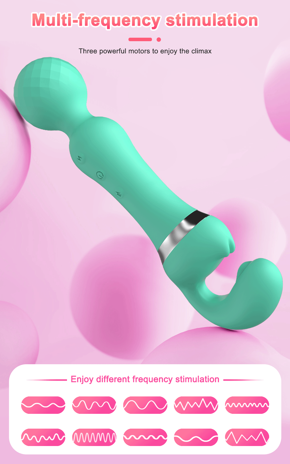 AV Magic Wand Vibrator Adult Toys for Women G-Spot Clitoral Nipple Clitoral Massage Stimulator 2 in 1 AV Vibrator Dildo Sex Shop