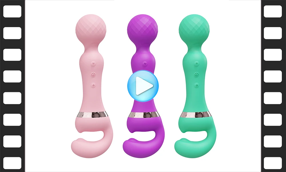 AV Magic Wand Vibrator Adult Toys for Women G-Spot Clitoral Nipple Clitoral Massage Stimulator 2 in 1 AV Vibrator Dildo Sex Shop