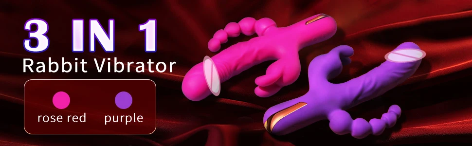 Trident Rabbit Vibrators For Women Clitoris Stimulator 10 Modes Female Vagina Massager Silicone Vibrating Stick Adult Sex Toys