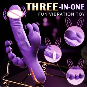 Trident Rabbit Vibrators For Women Clitoris Stimulator 10 Modes Female Vagina Massager Silicone Vibrating Stick Adult Sex Toys