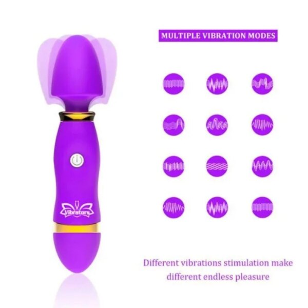 12 Modes Vibration Mini Vibrator Magic Stick Massager Clitoris G-Spot Vibrators Sex Toy For Women Adults 18 Female Masturbator