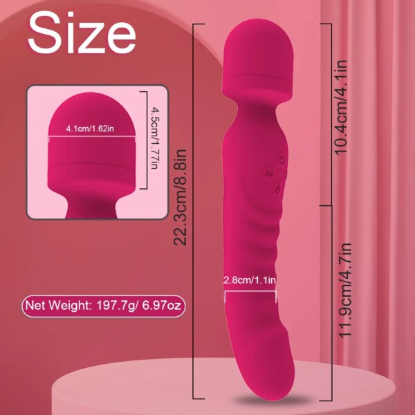 Powerful AV Vibrator Dildos Magic Wand for Women Clitoris Stimulator G Spot Vagina Massager Heating Adult Sex Toys for Female