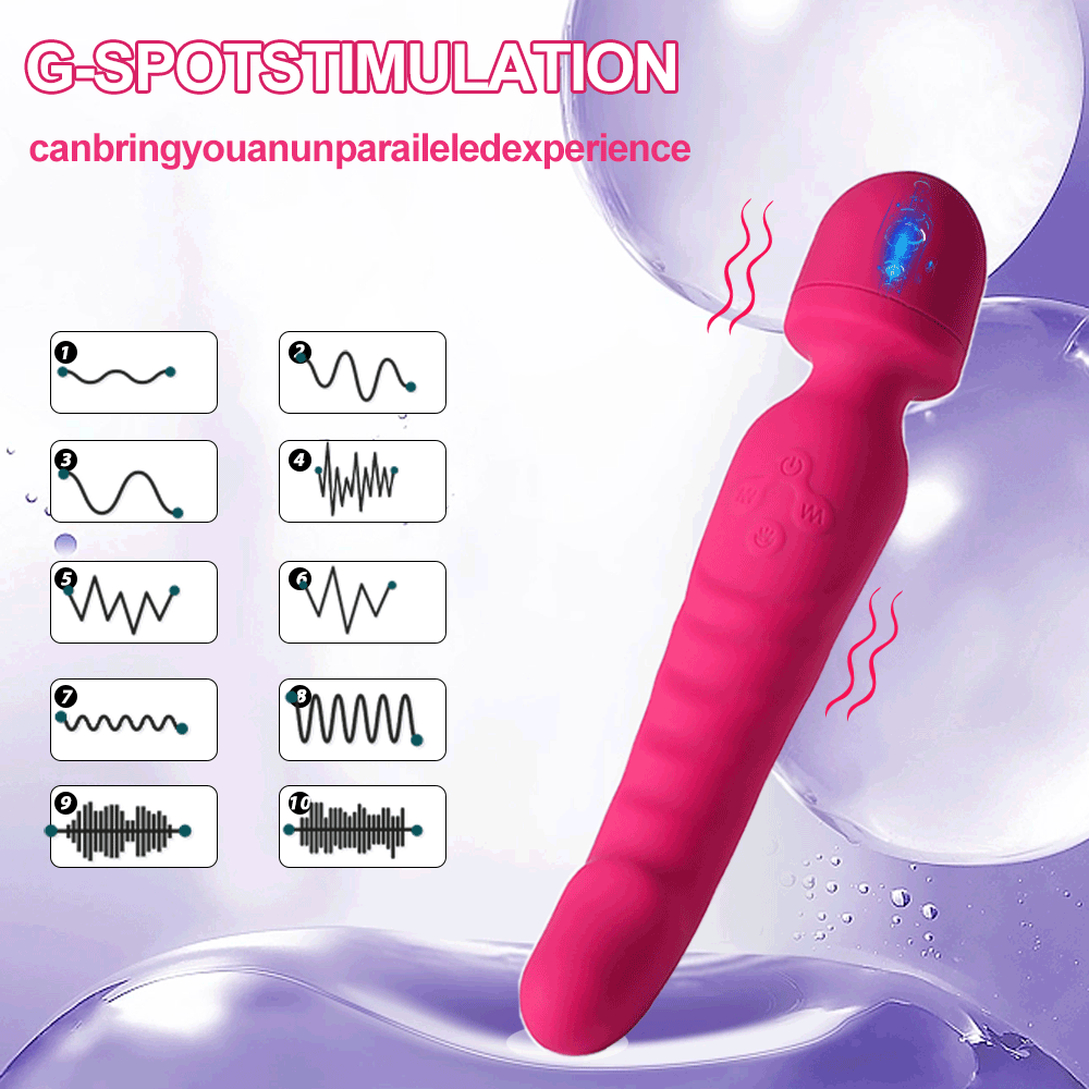 Powerful AV Vibrator Dildos Magic Wand for Women Clitoris Stimulator G Spot Vagina Massager Heating Adult Sex Toys for Female
