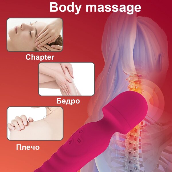 Powerful AV Vibrator Dildos Magic Wand for Women Clitoris Stimulator G Spot Vagina Massager Heating Adult Sex Toys for Female