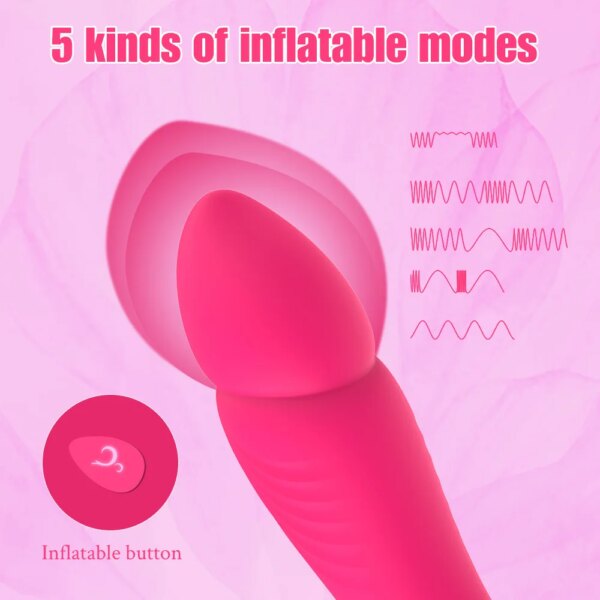G-spot clitoral stimulator Inflatable vibrator vaginal massager 18 adult orgasm masturbation massage stick sex toy