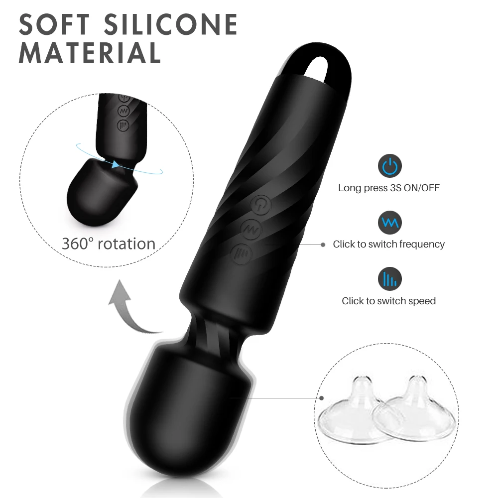  Magic Wand Vibrators for Women Powerful AV Stick Female G Spot Massager Clitoris Stimulator Adult Sex Toys for Adults 18