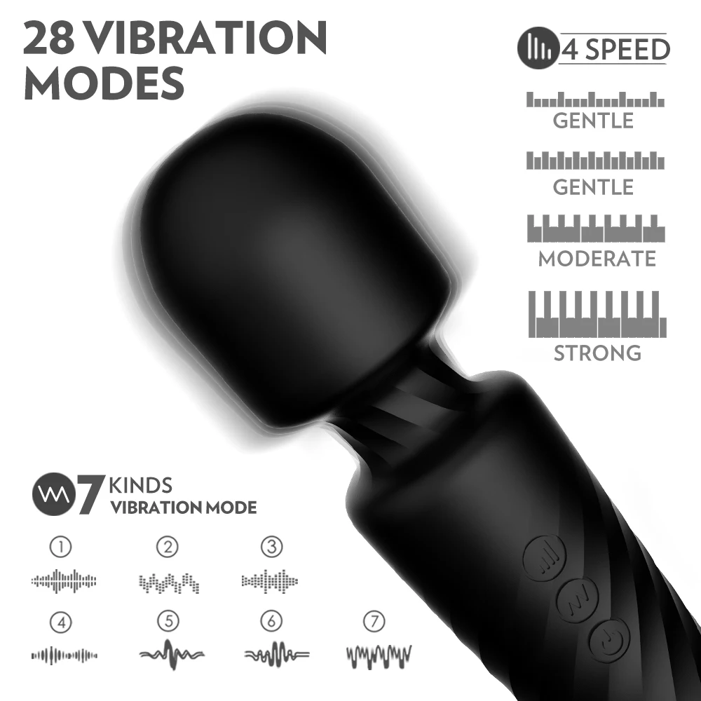  Magic Wand Vibrators for Women Powerful AV Stick Female G Spot Massager Clitoris Stimulator Adult Sex Toys for Adults 18