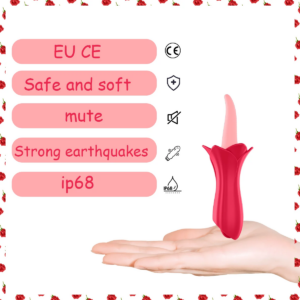 Compact Rose Shaped Vibrator for Women, Portable G-spot Clitoral Stimulator, Multi-Speed Adult Sex Toy for Couples
