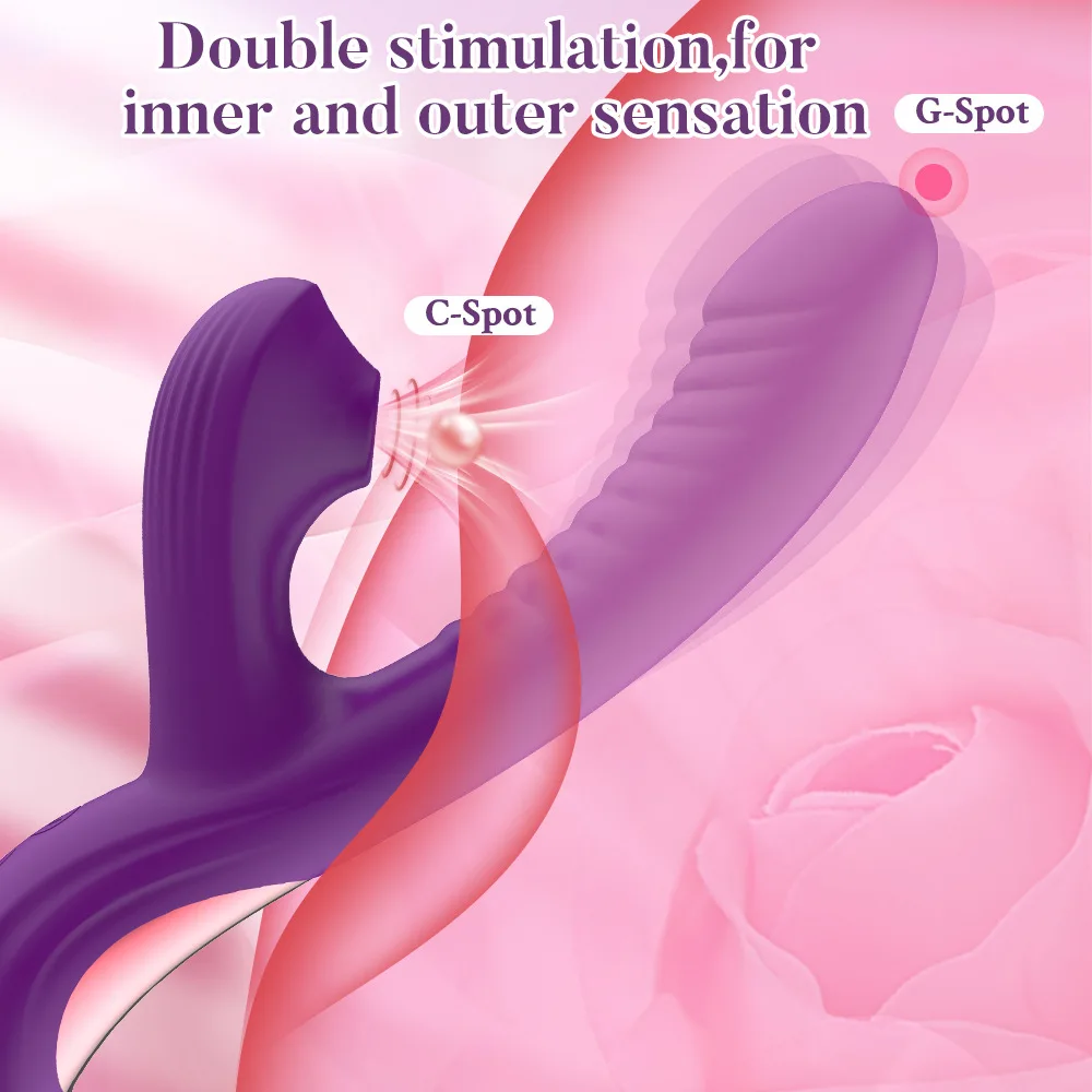 Vagina Sucking Swinging 2-in-1 Vibrator G-Spot Stimulator Dildo Vagina Massager Clitoral Suction Cup Vacuum Adult Sex Toy Vagina Sucking Swinging 2-in-1 Vibrator G-Spot Stimulator Dildo Vagina Massager Clitoral Suction Cup Vacuum Adult Sex Toy