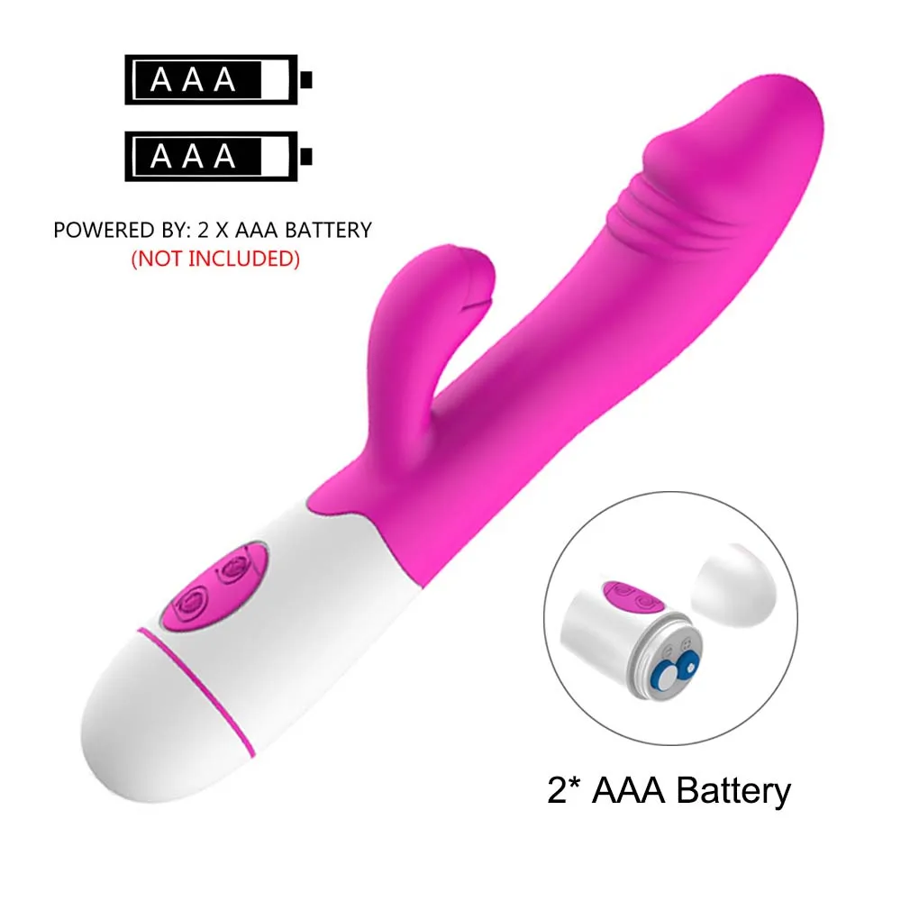 3PCS/SET 30Speed Rechargeable Handheld Silicone Adult Clit Clitoral Clitoris Sex Toy G Spot Dual Motor Rabbit Vibrator for Women