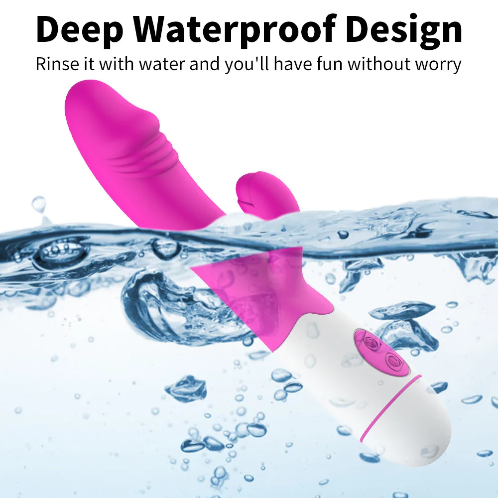 3PCS/SET 30Speed Rechargeable Handheld Silicone Adult Clit Clitoral Clitoris Sex Toy G Spot Dual Motor Rabbit Vibrator for Women